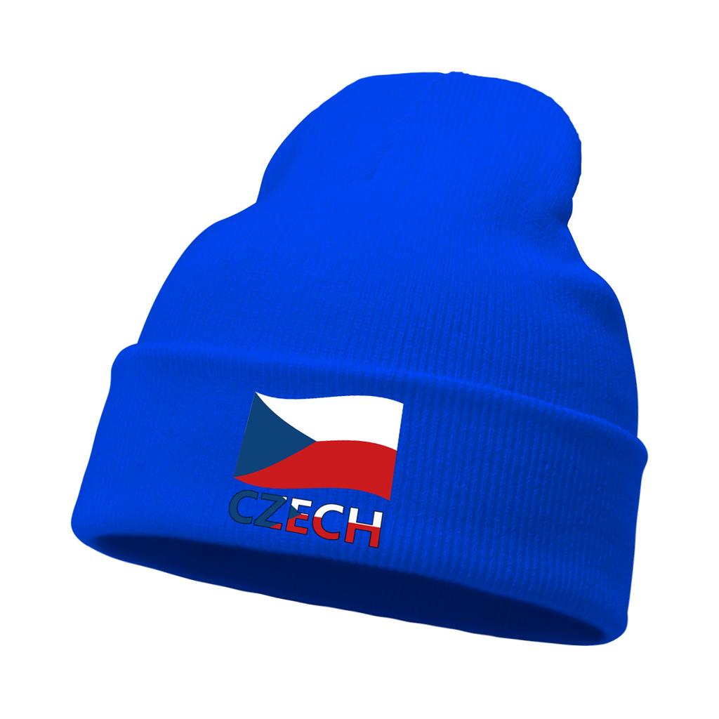 CZECH Flag Warm Winter Hats Knitted Hat Beanie Funny Hat Slouchy Stretchy Knit Cap Unisex Beanie Perfect For Street Style