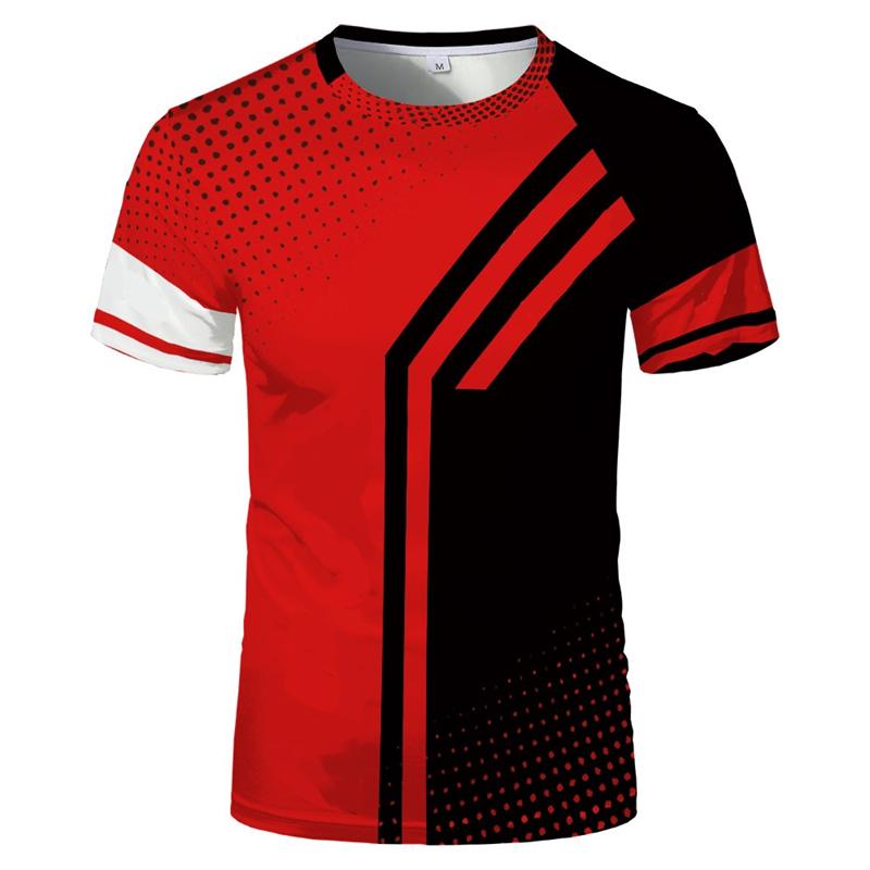 Simple Fashion Quick Dry Sports T Shirts Summer Casual Short Sleeve 3D Printed T-shirts Loose Breathable Gym Table Tennis Tees