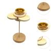 Incense Holder Candle Desk Gift Candlestick,Wood Ornament Home Fragrance for Cabinet,Living