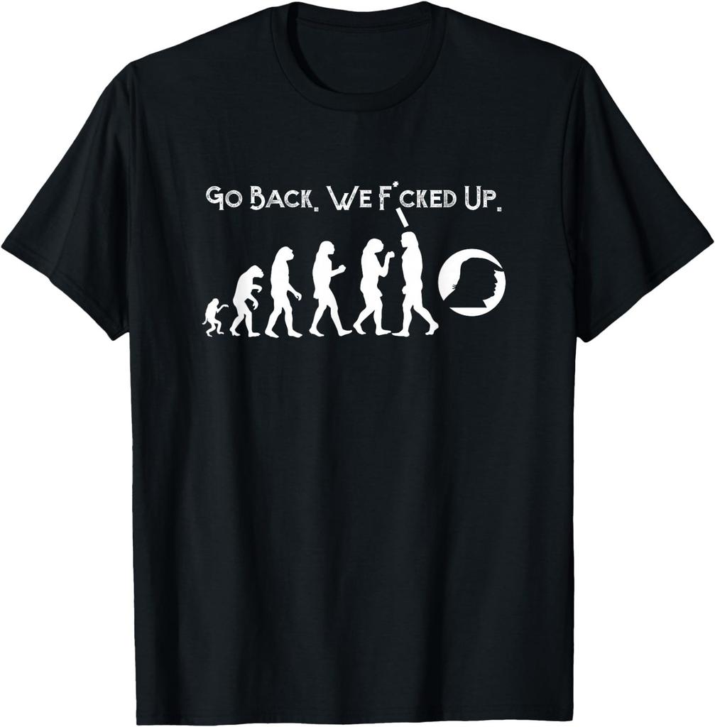 Lustiges Anti-Trump-T-Shirt - Geh zurück! Trump Evolution T-Shirt