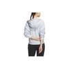 Adidas Verbiage Crop Jacket With Hood Women Jackets Light-Blue JE3605