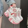 Fashion Women Platform sneaker Breathable Mesh Shoes 2025 New Spring Chunky Sneakers Wedges Hidden Heels Hollow Leisure Shoes for Woman