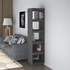 VidaXL Bookshelf-Room Divider Grey 40x35x167 Cm Solid Pine