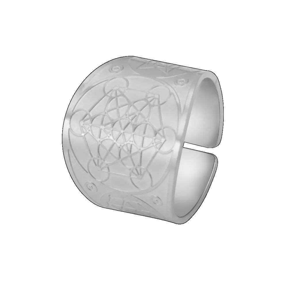 Retro Punk Celtic Knot Open Ring for Men Seven Pointed Star Magic Formation Couple Jewelry Gift