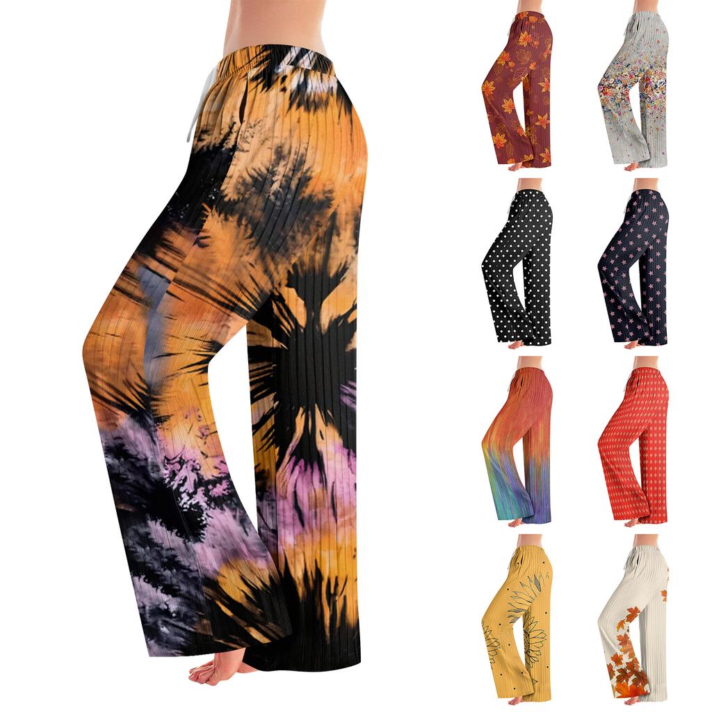 Pajama Pants, Sleepwear, Casual Drawstring Elastic Waist Pants, Comfortable Straight-leg Loose Pants