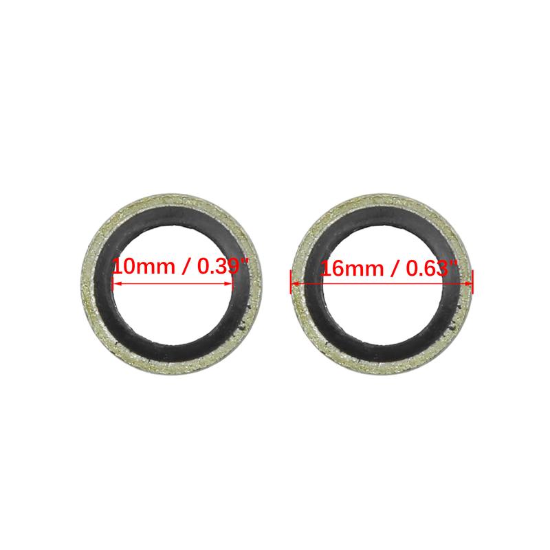 UXCELL 20pcs Universal Car Engine Oil Crush Washers Drain Plug Gaskets Copper Color Seal Rings Gasket Oil Pan Screw Washer