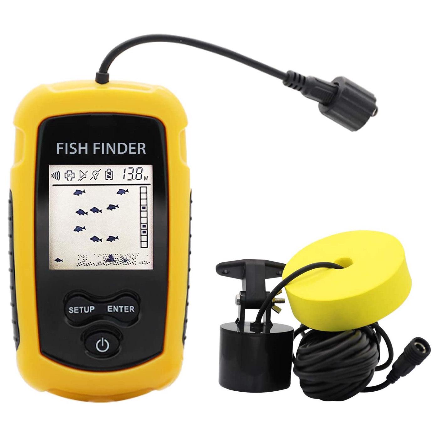 

Умный проводной эхолот с дальностью сонара 100 м и мониторингом местоположения косяка рыбы в реальном времени