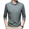 Men S Long Sleeve Polo Shirt Casual Solid Color Top