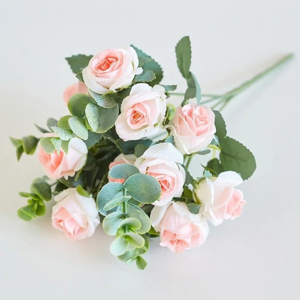 1pcs Artificial Rose Flower Fake Silk Flowers Artificial Flower Wedding Decoration Home Decoration For Outdoor Garden