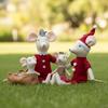 Weihnachtsmäuse Familie Puppenhaus niedliche Stofftiere Puppen Kinder Weihnachtsgeschenke weiche Mäuse Plüschtiere Hochwertige Boxpuppe