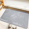 Leaf Embossing Bathroom Bath Mat Non-slip Carpets In Wash Basin Bathtub Side Floor Rug Shower Room Doormat Memory Foam 3D Pad