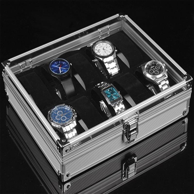 6/12 Slots Watch Box Organizer Watch Display Storage Box Jewelry Watch Box