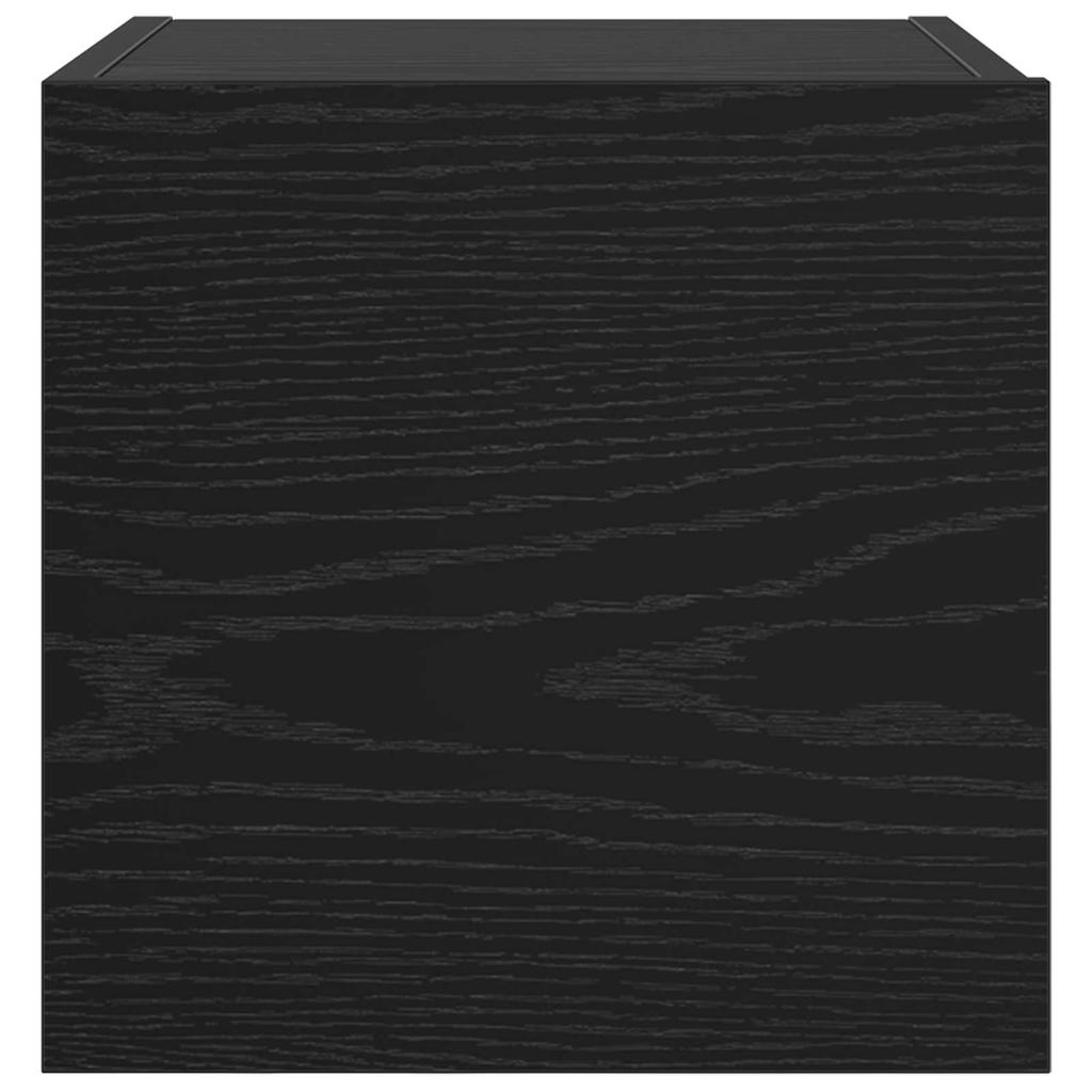 Wall Mounted TV Shelf 4 pcs Black Oak 30.5 x 30 x 30 cm