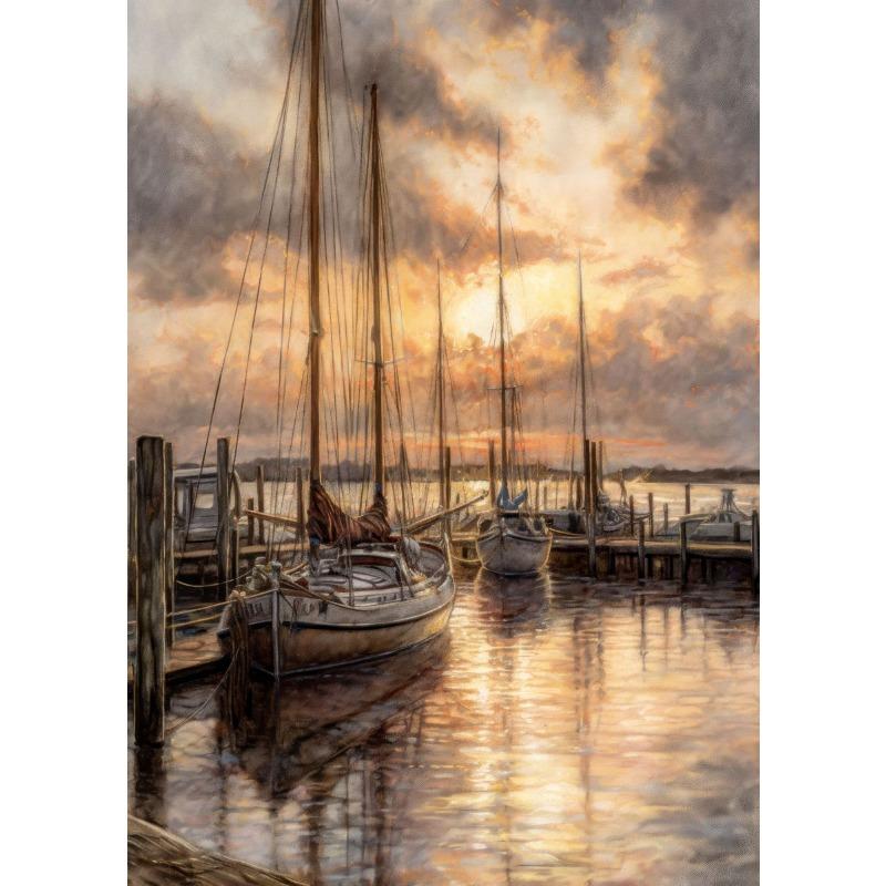 Pôster de Paisagem de Veleiro Vintage Navegando Impressão em Tela Arte de Parede de Veleiro Oceânico Vintage Imagem Decoração de Quarto de Casa Cuadros