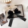 Sweet French Organza Ribbon Bowknot Hair Clip Women Net Yarn Spring Clip Top Clip Barrettes Gauze Large Bow Hairpins Headwear