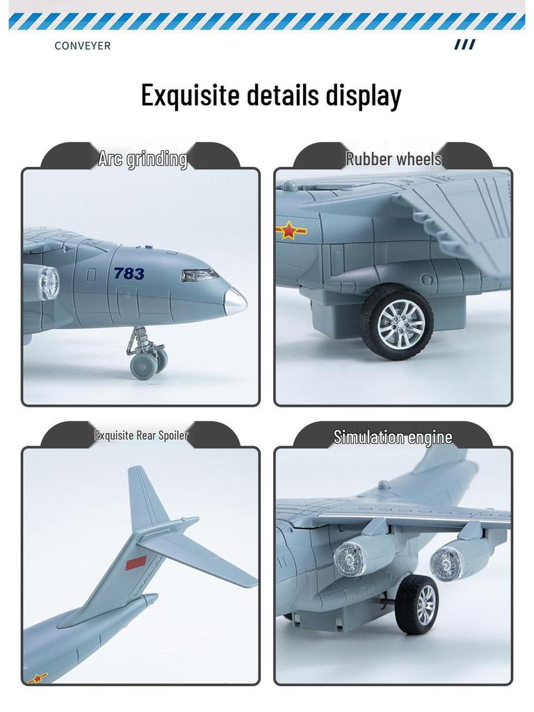 Meisheng LZ09 Sound & Light Pull-back Alloy Fighter Jet Toy for Kids