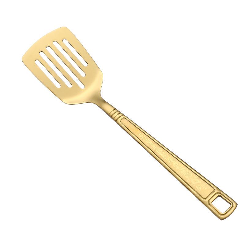 Edelstahl Pfannenwender Set Bratwender Suppenlöffel Koch Küchenutensilien Set Haushalt Wokwender Hot Pot Sieb