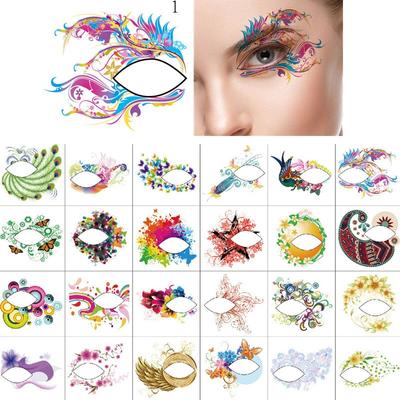 1pc mode femmes temporaire tatouage pour les yeux sexy maquillage eyeliner fard à paupières autocollant tatouage pour les yeux flash carnaval maquillage autocollant pour les yeux