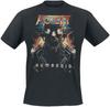Akzeptieren Sie Humanoider Roboter Druck Schwarzes Baumwoll-T-Shirt Herren Heavy Metal Unisex Tee