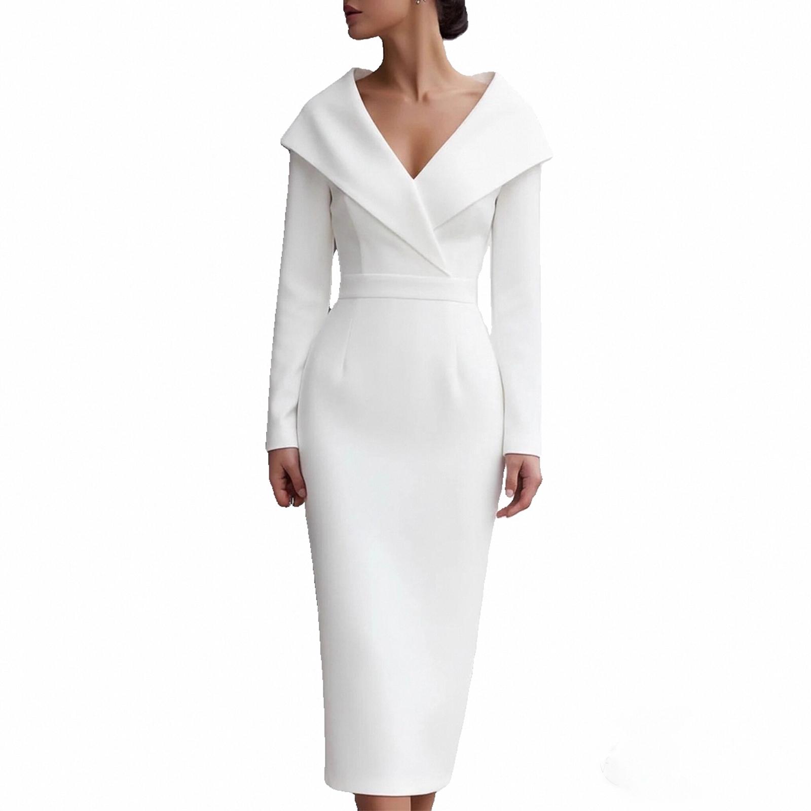 

Women s fashionable casual solid color button-down pleated shirt dress S