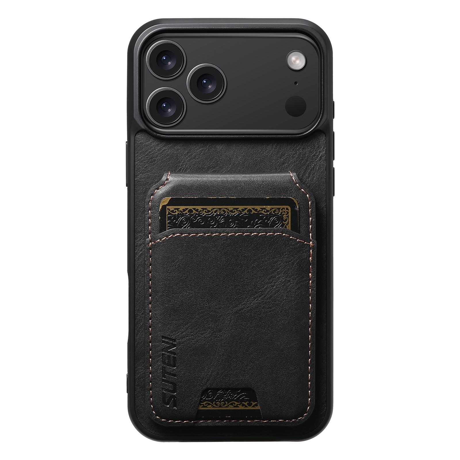 Leather Strong Magnent Card Wallet Holder Set for Apple For Iphone 17 16 1 14 13 Pro Max Plus With Phone Case Magnetic Stand Bag iPhone17 Pro Max