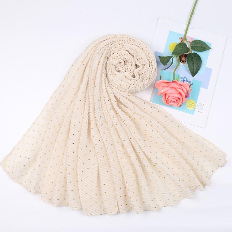 90*200cm muslim crinkle hijab scarf islamic sprinkle gold scarves with hot stamping foulard femme musulman solid shawls