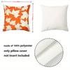 1 pieces -2D flat printing Orange And White Maple Leaf Patterned Throw Pillows Polyester pillowcase, sofa decorative cushion cov