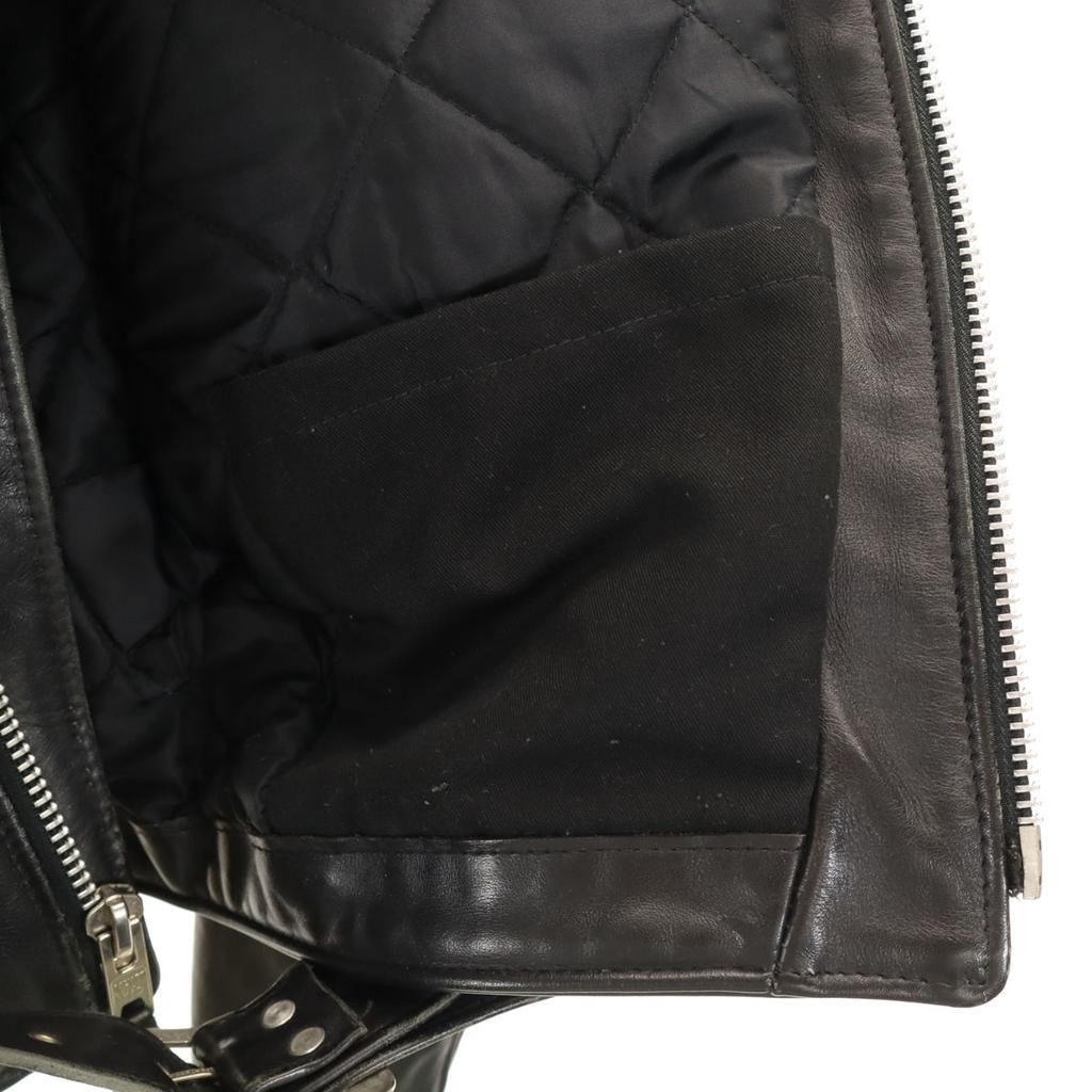 SCHOTT 80s 618 Vintage USA Made IDEAL Zip Double Riders Jacket 36 Black Men's Used