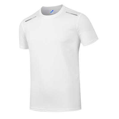 Lodowy jedwab męski T-shirt z krótkim rękawem męski letni siatkowy młodzieżowy oddychający T-shirt sportowy szybkoschnący T-shirt