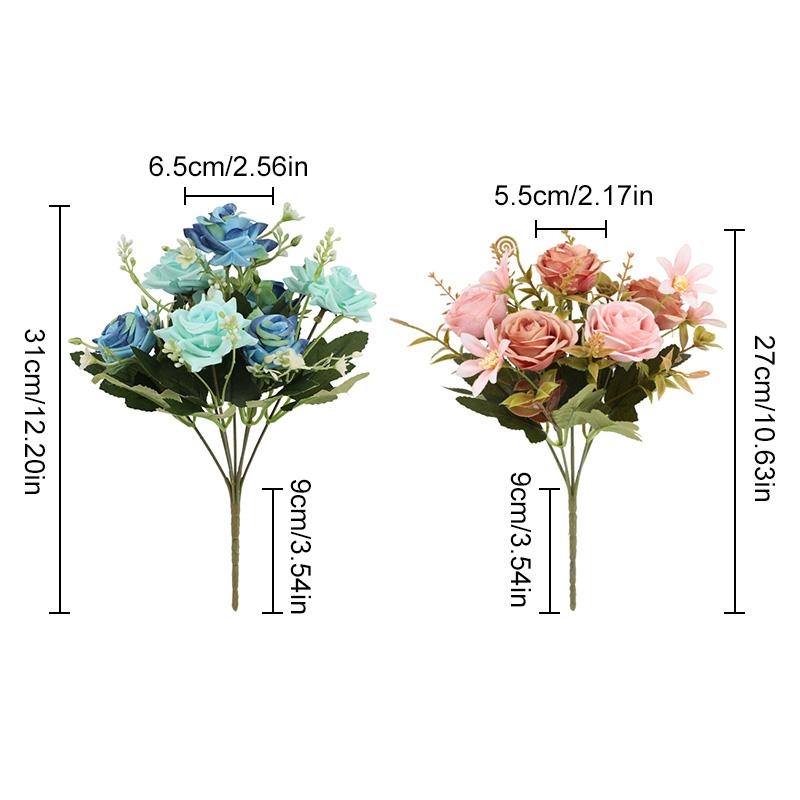 1 ks Plastová narozeninová imitace růže květina Garaden Falešná květinová kytice Domácí dekorativní Hedvábná svatební párty Umělá pivoňka