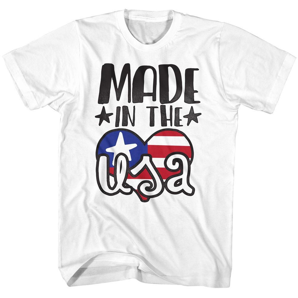 USA Patriotic Heart Made In The USA Men s T Shirt S