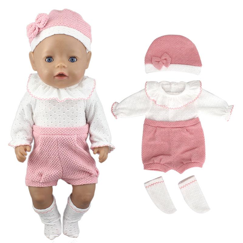 2023 winter New top suit For 17 Inch Baby Reborn Doll 43cm Baby Doll Clothes, doll accessory.