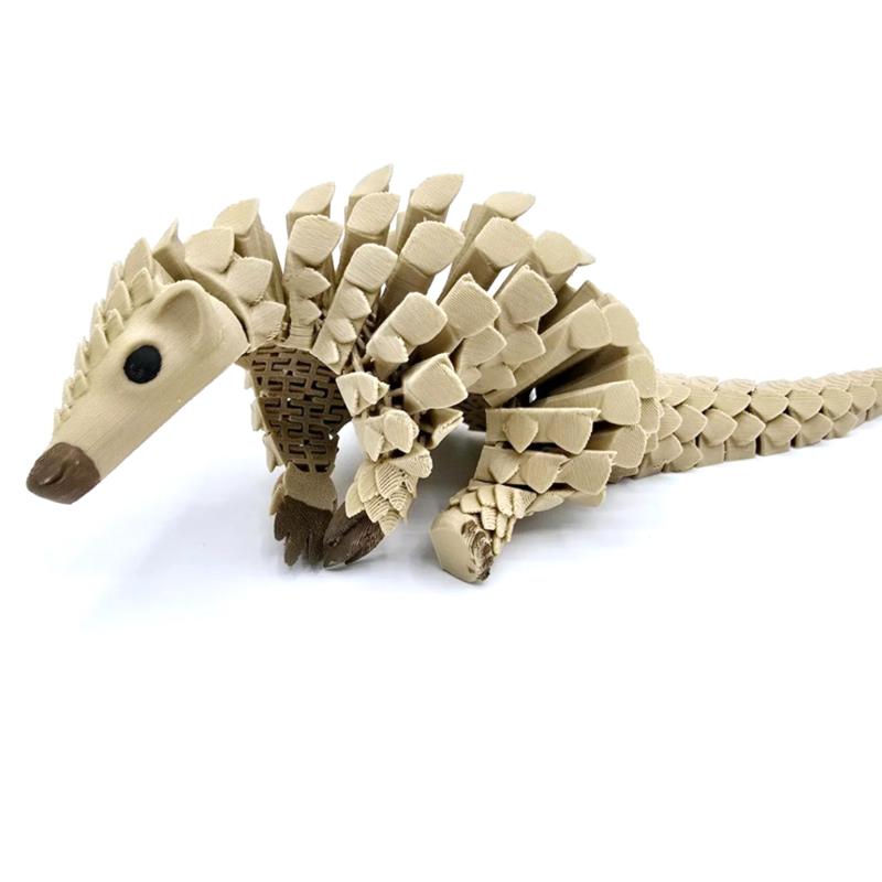 

1Pcs Animal Model 3D Printed Articulated Pangolin Sculpture Interlocking Plates Desktop Decor Collector Gift Home Accessories coffee
