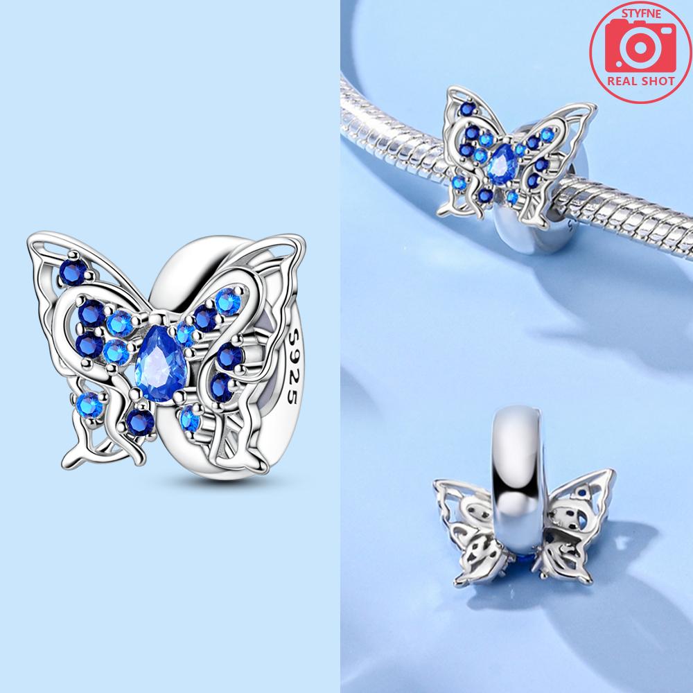 Exquisite Animal Firefly Blue Bow Dolphin Beads Fit Bracelet Charms Copper Original Jewelry Making Women Anniversary Gifts
