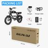 GUNAI-T Electric Bike 1000W Motor 48V 21AH Battery 20Inch 7 Speed