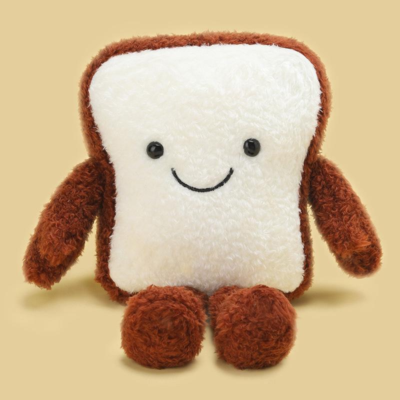 Trendy Plush Toy: Baking Egg Tart Bagel Burger Toast Doll Ornament for Kids