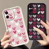 Luxury Flowers Love Heart Phone Case For iPhone 16 15 14 13 12 Pro Max Plus 11 16e XR XS Heart TPU Soft Shockproof Case Cover