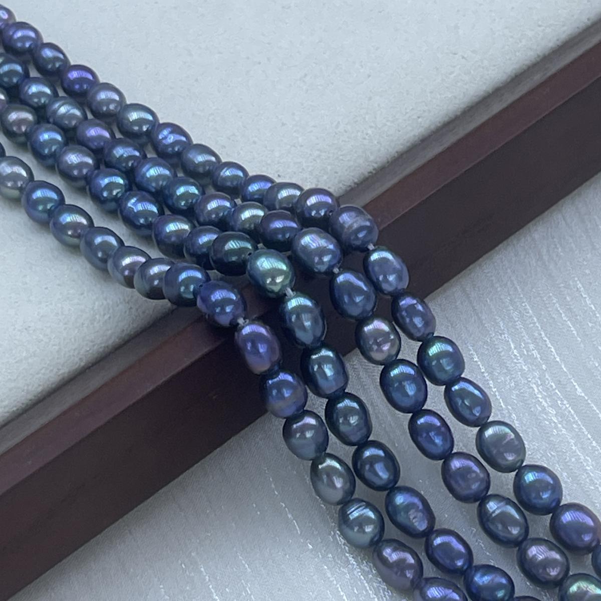 

Черный жемчуг в форме риса 5-6 мм для изготовления ювелирных изделий, ожерелья, браслета, серег, аксессуар для DIY 5-6mm чёрный