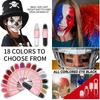 Halloween Lipgloss-Set, 3-teiliger nicht-klebender glänzender Lippenstift, glitzernde lila und schwarze Lippenfarben, langanhaltend, nicht abfärbend
