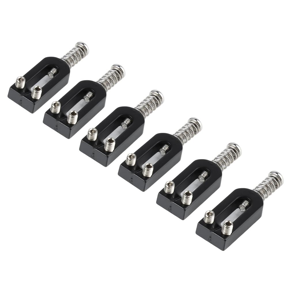 6Pcs Electric Guitar Tremolo Bridge Saddle U Shaped String Tuning Screw Saddle Accessory Black