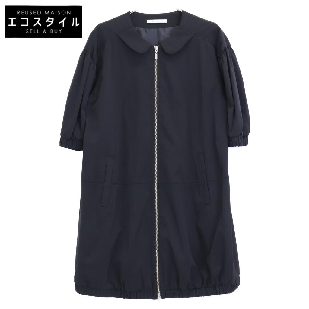 FOXEY NEW YORK 37720 Black Raincoat Dress Coat 38 blackUsed