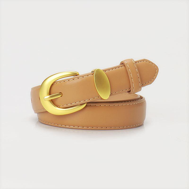 Elegant Womens Designer Leather Belt For Jeans With Metal Pin Closure And Versatile Style For Daily Use