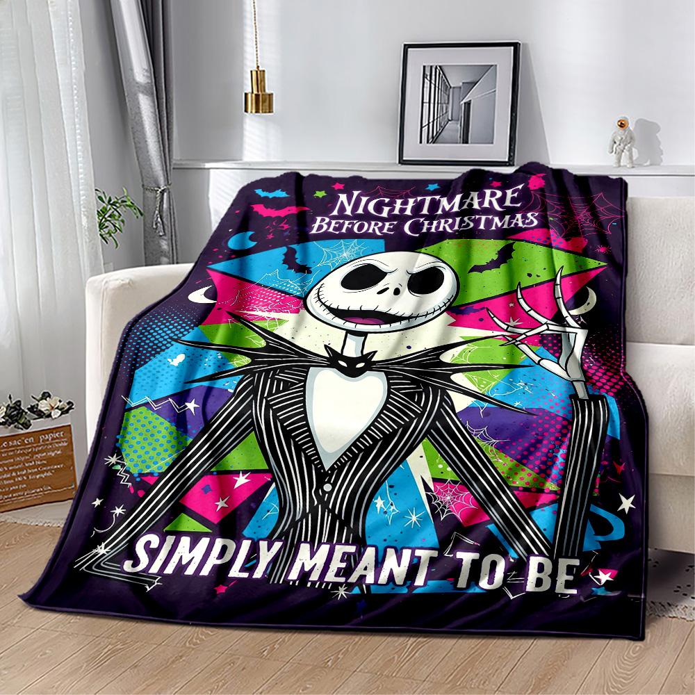 Christmas Nightmare Blanket Durable Comfort Perfect for Couch Picnics Sofa All-Season Use Digital Print Suitable for Gifting Relatives and Friends