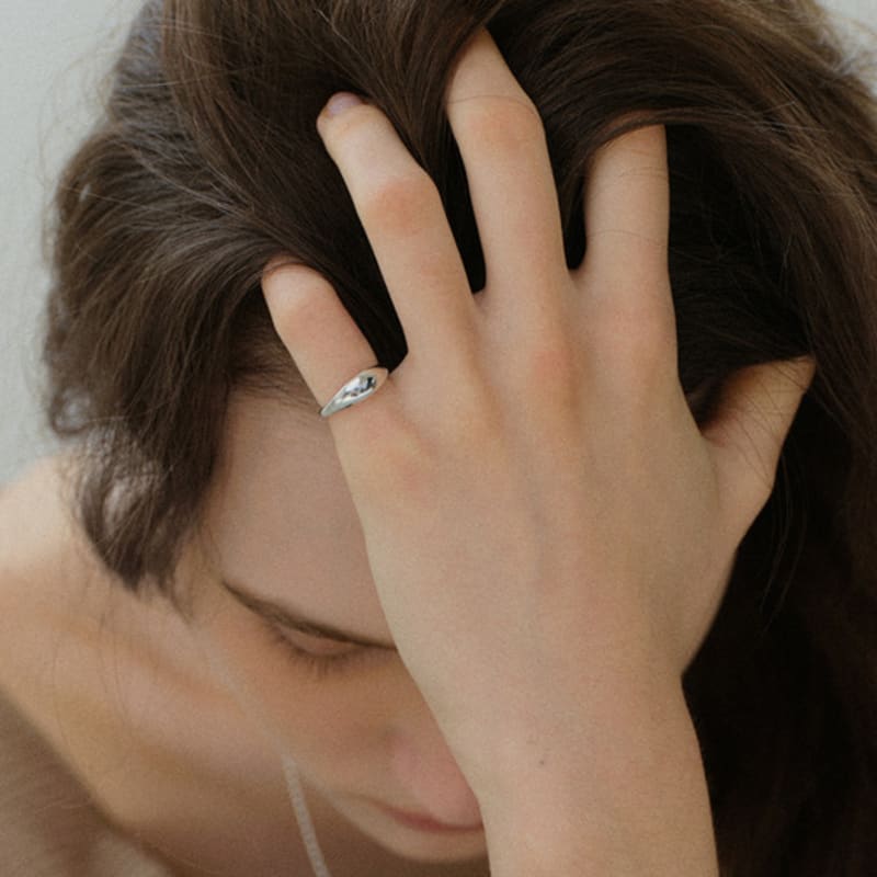 NORMALLEE [Silver925] Volume Baby Ring