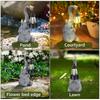 Elephant Statue with Light Resin Waterproof Garden Statue Lights Solar Powered Elephant Decorative Statue Light for Home Outdoor