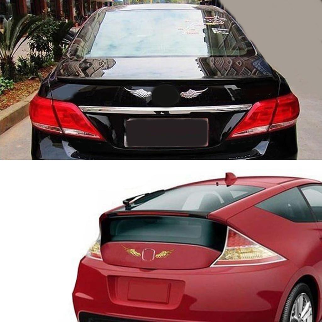 YIDELI Car Emblem 3D Feather Wings Wings Sticker Car Universal Metallic Seal Logo Metal