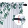 Nordic Plant Style One Piece Rod Going Window Screen Simple Warm Countryside Decorative Practical Curtain Made Of Polyester