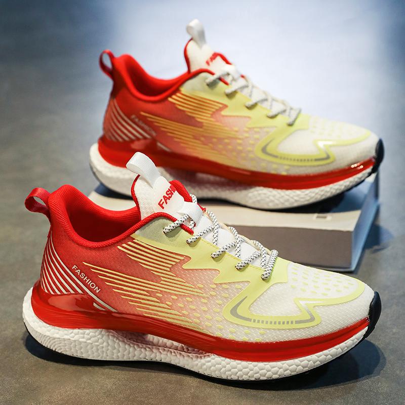 

Модная обувь для мужчин, новые спортивные кроссовки, мужские летние кроссовки на платформе, мужская обувь для ходьбы в стиле панк, кроссовки 39 красный