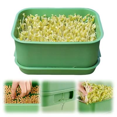 Vasca Germinazione Scatola Verdura Senza Terra Pisello Fagiolo Vassoio Semenzaio Idroponica Piastra Germogliatore Attrezzi da Giardino