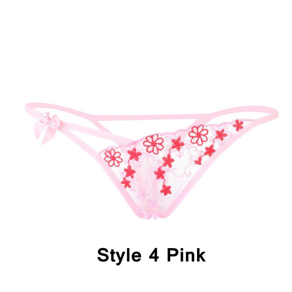 Underwear Underpants Low Waist Briefs Women Erotic Lingerie Lace Flowers G-string Sexy Panties